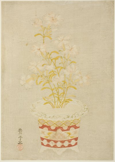 Rosas num vaso de porcelana de Unknown artist