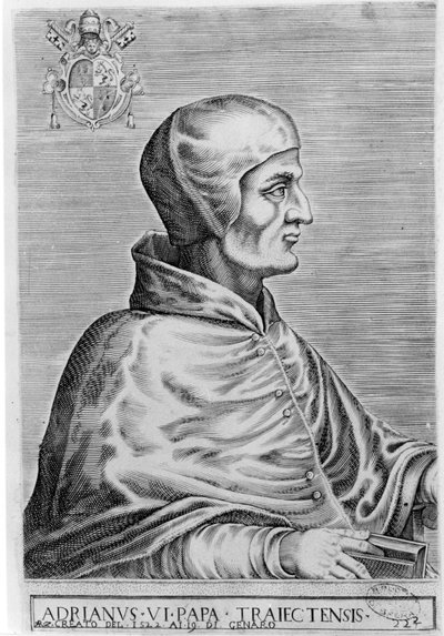 Papa Adrian VI (1459 - 1523). de Unknown artist