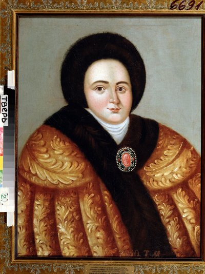 Retrato da czarina Eudoxia Feodorovna Lopukhina (Eudoxie Lopoukine de Unknown artist