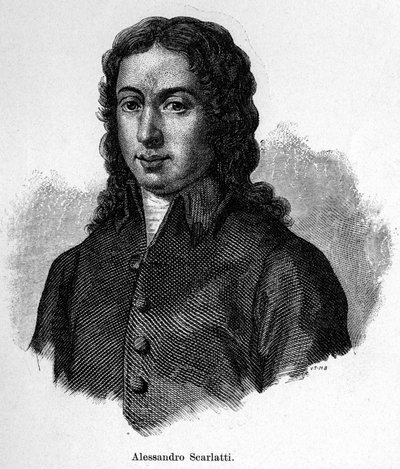 Retrato de Alessandro Scarlatti (1660 - 1725), compositor italiano. de Unknown artist