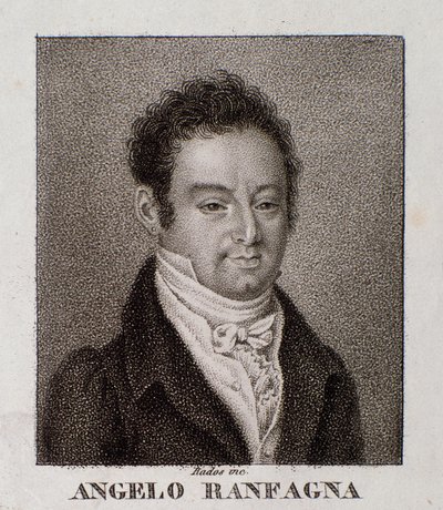 Retrato de Angelo Ranfagna (gravura) de Unknown artist
