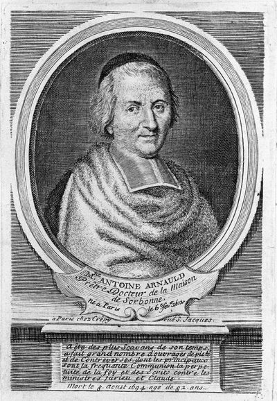Retrato de Antoine Arnauld dit le Grand Arnauld (1612-1694), sacerdote francês, teólogo, filósofo e matemático, membro dos Jansenistas. de Unknown artist