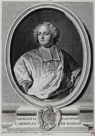 Retrato de Armand Gaston Maximilien, Cardeal de Rohan (1674-1749) Gravura do século XVIII Paris, Musee Carnavalet de Unknown artist