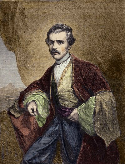 Retrato de Austen Henry Layard (1817-1894), viajante e arqueólogo inglês. de Unknown artist