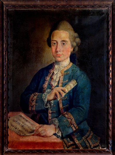 Retrato de Benedetto Antonio Maria Puccini, organista e compositor italiano (pintura de Unknown artist