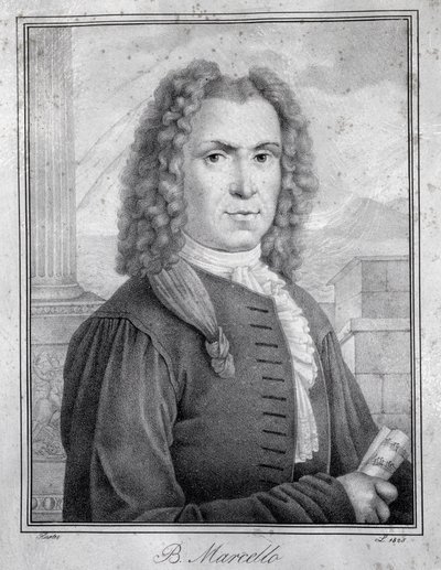 Retrato de Benedetto Marcello (gravura) de Unknown artist