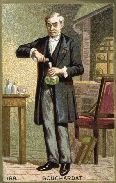 Retrato de Bouchardat. Cromolitografia do século XIX. de Unknown artist
