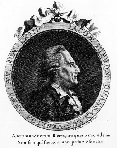 Retrato de Casanova (1725 - 1798) - retrato em frontispício, em "História da minha fuga das prisões da República de Veneza", escrito a Dux na Boémia de Unknown artist