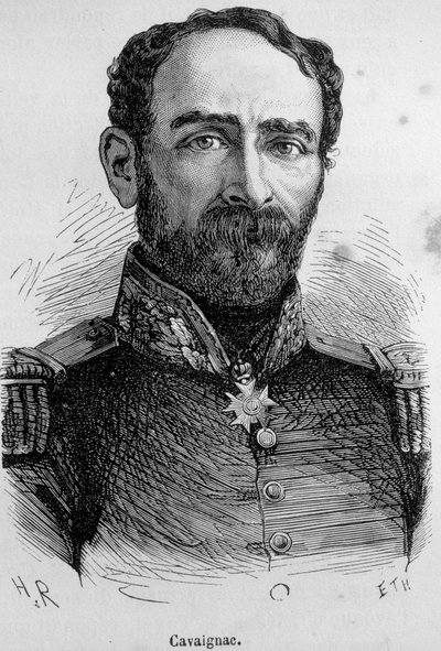Retrato de Cavaignac (1802-1857), político francês e general de Unknown artist
