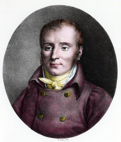 Retrato de François Xavier Bichat (1771 - 1802), médico francês. Gravura do século XVIII. Coleção particular. de Unknown artist
