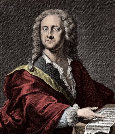 Retrato de Georg Philipp Telemann (1681 -1767), compositor alemão de Unknown artist