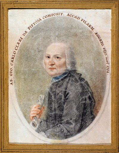 Retrato de Giovanni Carlo Maria Clari (aquarela) de Unknown artist