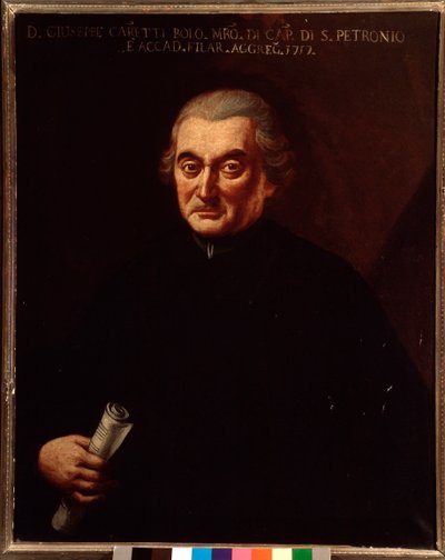 Retrato de Giuseppe Maria Caretti (1690-1774), compositor italiano Anonymous painting. Século XVIII. Bolonha, Museo Museo civico de Unknown artist