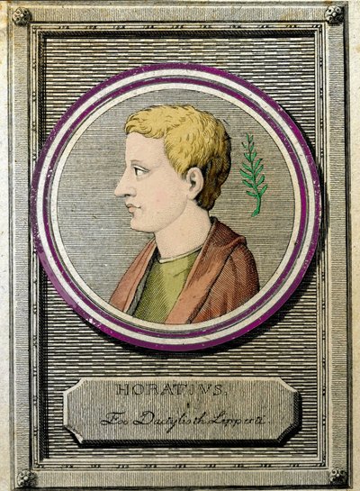 Retrato de Horace (Quintus Horatius Flaccus) (65-8 AC), poeta latino. de Unknown artist