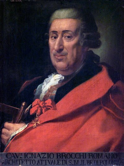 Retrato de Ignazio Brocchi, Architect par Anonymous, Segunda Metade do 18º cen. - Óleo sobre tela, 51x66,5 - Accademia di San Luca de Unknown artist