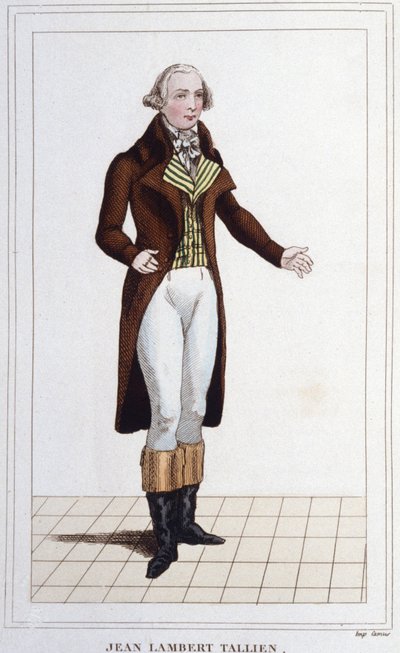Retrato de Jean Lambert (Jean-Lambert) Tallian. Político francês (1767 a 1820) Deputado à Gravura da Convenção de 1830 de Unknown artist