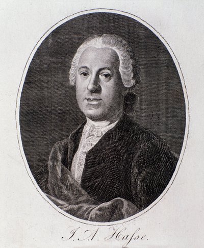 Retrato de Johann Adolf Hasse (gravura) de Unknown artist