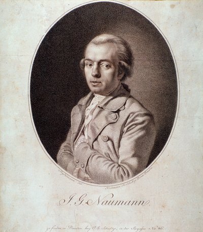 Retrato de Johann Gottlieb Naumann (gravura) de Unknown artist