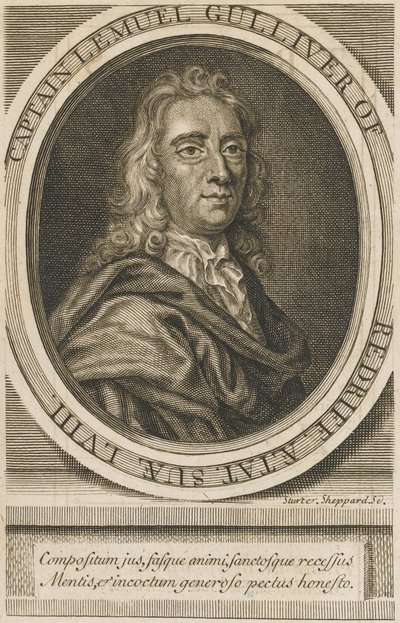 Retrato de Jonathan Swift (1667-1745) Gravura 1726 Coleção privee de Unknown artist