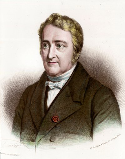 Retrato de Joseph Pelletier (1788 - 1842) Químico francês. Gravura do século XIX. Colecção privada. de Unknown artist