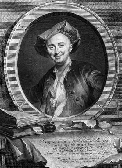 Retrato de Julien Offray de La Mettrie (1709 - 1751) Médico e filósofo francês. de Unknown artist