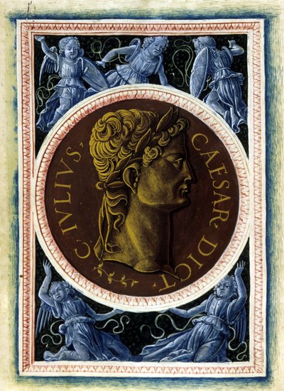 Retrato de Júlio César - em "Os Homens Ilustrados", de Svetonio de Unknown artist