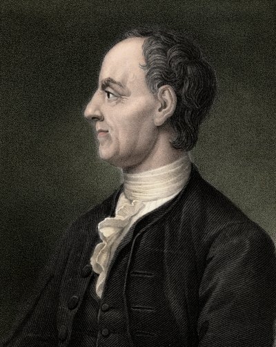 Retrato de Leon (Leonhard) Euler (1707-1783), matemático suíço - gravura - século XIX de Unknown artist
