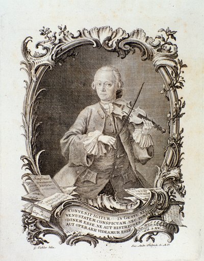 Retrato de Leopold Mozart (gravura de Unknown artist