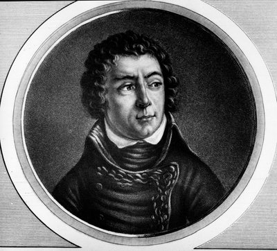 Retrato de Louis Alexandre (Louis-Alexandre) Berthier (1753-1815), Príncipe de Neuchatel, Marechal de France - Gravura em "Collection complete des tableaux historiques de la revolution francaise, en trois volumes de Unknown artist