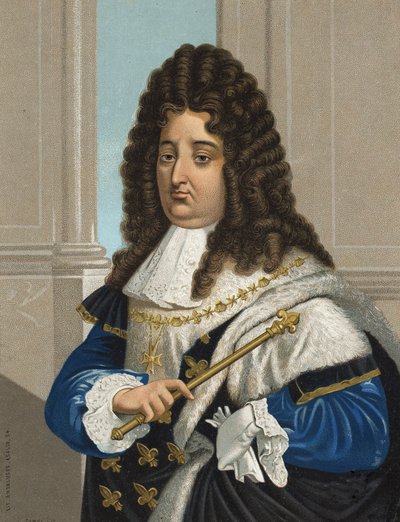 Retrato de Luís XIV (1638 - 1715), Rei de França. depois de "hombres y Mujeres celebres". Barcelona 1877. de Unknown artist