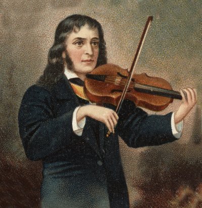 Retrato de Nicolo Paganini (1782 - 1840) violinista italiano. de Unknown artist