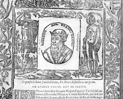 Retrato de Robert Le Pieux, Rei de França de 996 a 1031. de Unknown artist
