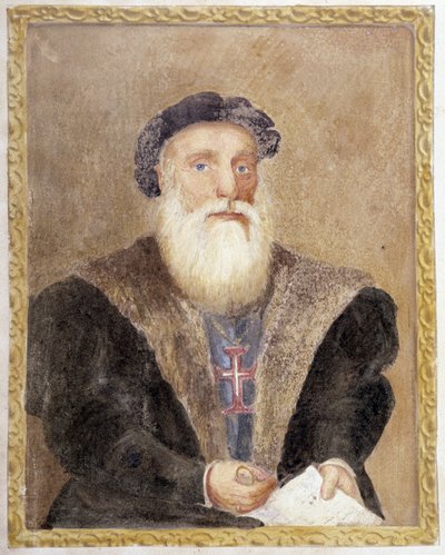Retrato de Vasco de Gama - em "A Vida do Príncipe Henrique de Portugal com o apelido de Navegador" de Richard Henri Major de Unknown artist