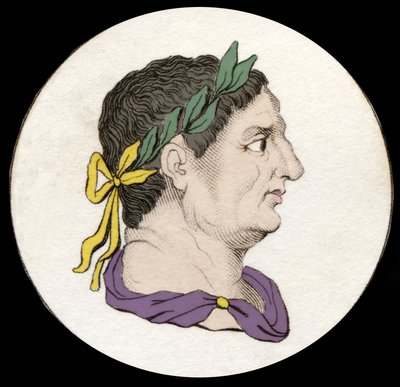 Retrato de Vitellius (15-69) é um imperador romano. Gravura do século XIX. de Unknown artist