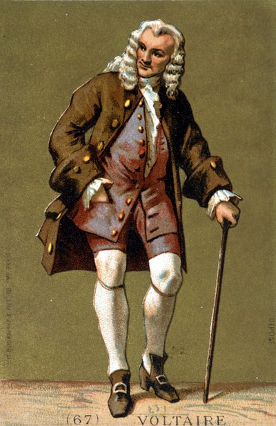 Retrato de Voltaire a pé de Unknown artist