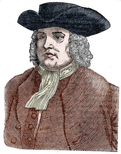 Retrato de William Penn (1644-1718) Fundador da Pennsylvania. Reformador religioso inglês e colunista. de Unknown artist
