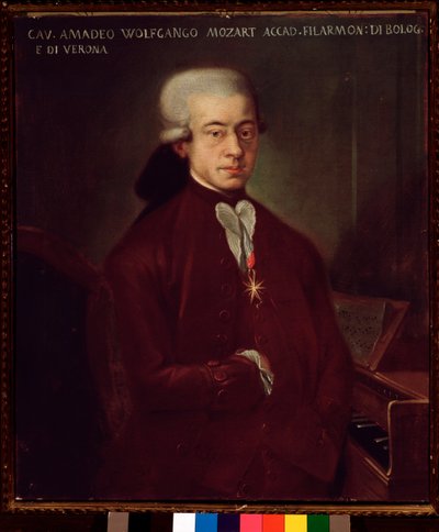Retrato de Wolfgang Amadeus Mozart aos 21 anos (pintura de Unknown artist