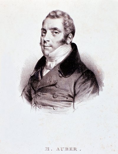 Retrato do compositor inglês Daniel Francois Esprit Auber (1782-1871) Gravura. Século XIX. Milão, biblioteca del conservatorio de Unknown artist