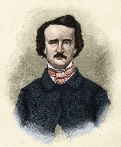 Retrato do escritor americano Edgar Allan Poe (1809 - 1849). de Unknown artist