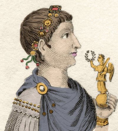 Retrato do Imperador Romano Oriental Flavius Arcadius (377-408) de Unknown artist