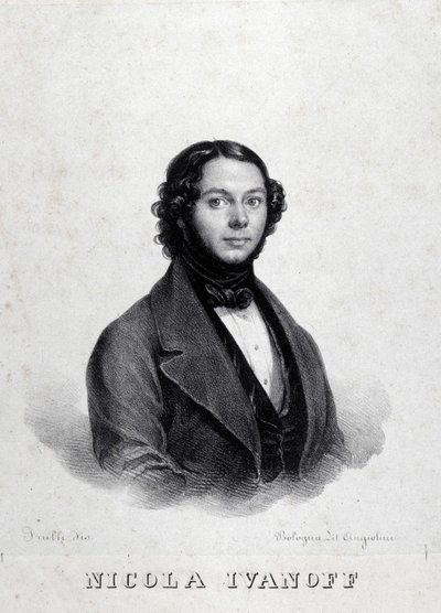 Retrato do cantor russo Nicola Ivanoff (Nikolai Kuzmiv Ivanov 1810-1880). de Unknown artist