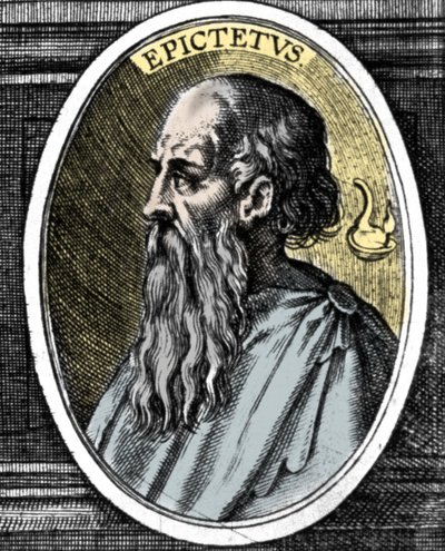 Retrato do filósofo Epicteto (Epictetus ou Epiktetos) (cerca de 50 - 125/130) da escola estóica. de Unknown artist