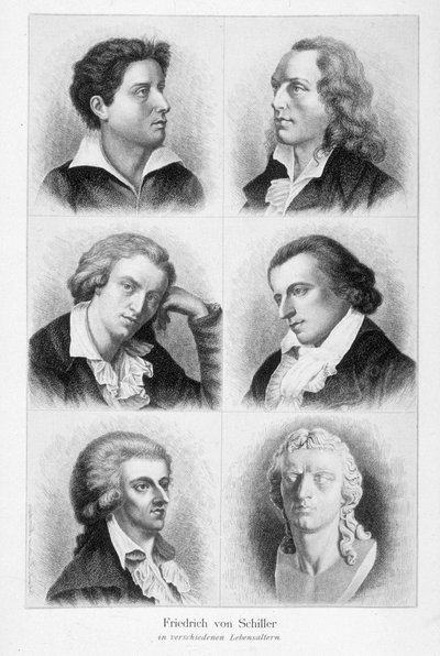 Retratos de Friedrich von Schiller (1759 - 1805). de Unknown artist