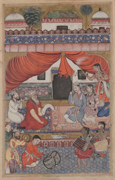 Preparação para o casamento de Mahmuda com o Jovem Vizir, de um Tuti-nama (Contos de um Papagaio): Trigésima Terceira Noite de Unknown artist