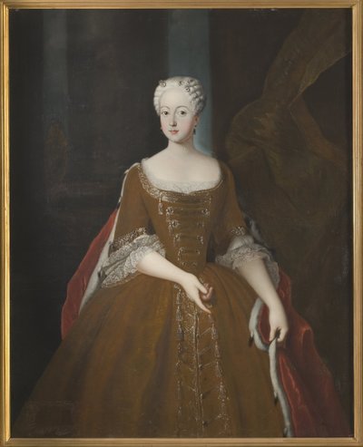 Princesse Frederique Louise de Prusse - Retrato da Princesa Friederike Luise da Prússia (1714-1784), Margravine de Brandenburg-Ansbach, Anônimo . Óleo sobre tela de Unknown artist