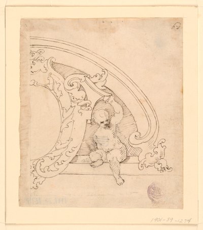 Projeto para um frontão decorativo de Unknown artist