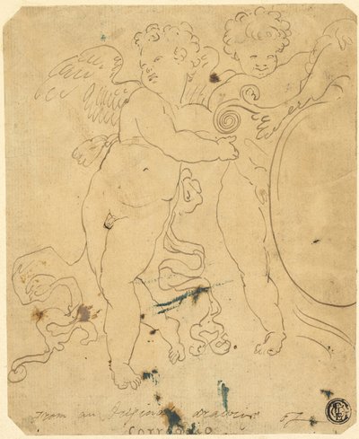 Putti com escudo de Unknown artist