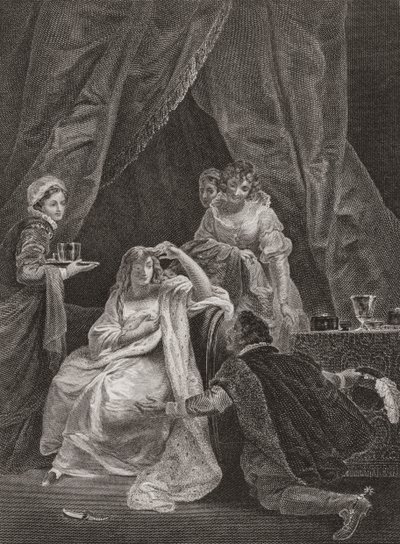 A Rainha Isabel I e o Conde de Sussex. (imprimir) de Unknown artist