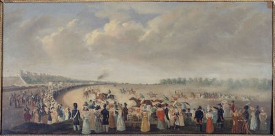 Corridas no Champ-de-Mars, atual 8º arrondissemnt, cerca de 1830, entre 1801 e 1900 (óleo sobre tela) de Unknown artist