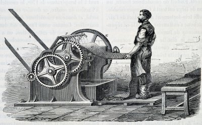 Trituradores de borracha crua - em "As maravilhas da indústria", de Louis Figuier de Unknown artist